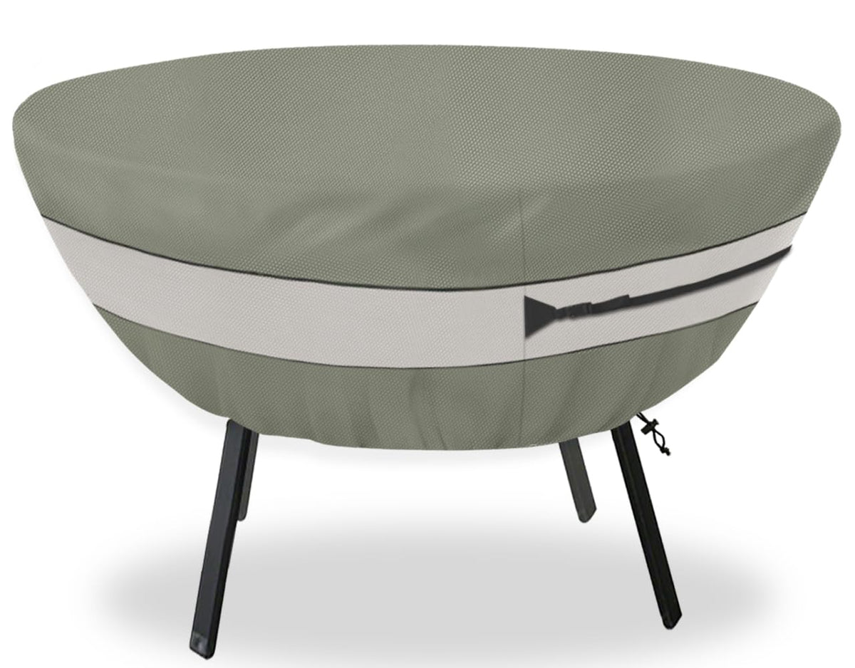 Aacabo Round Patio Table Cover Grey Green front view