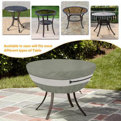 Aacabo Round Patio Table Cover in storage bag