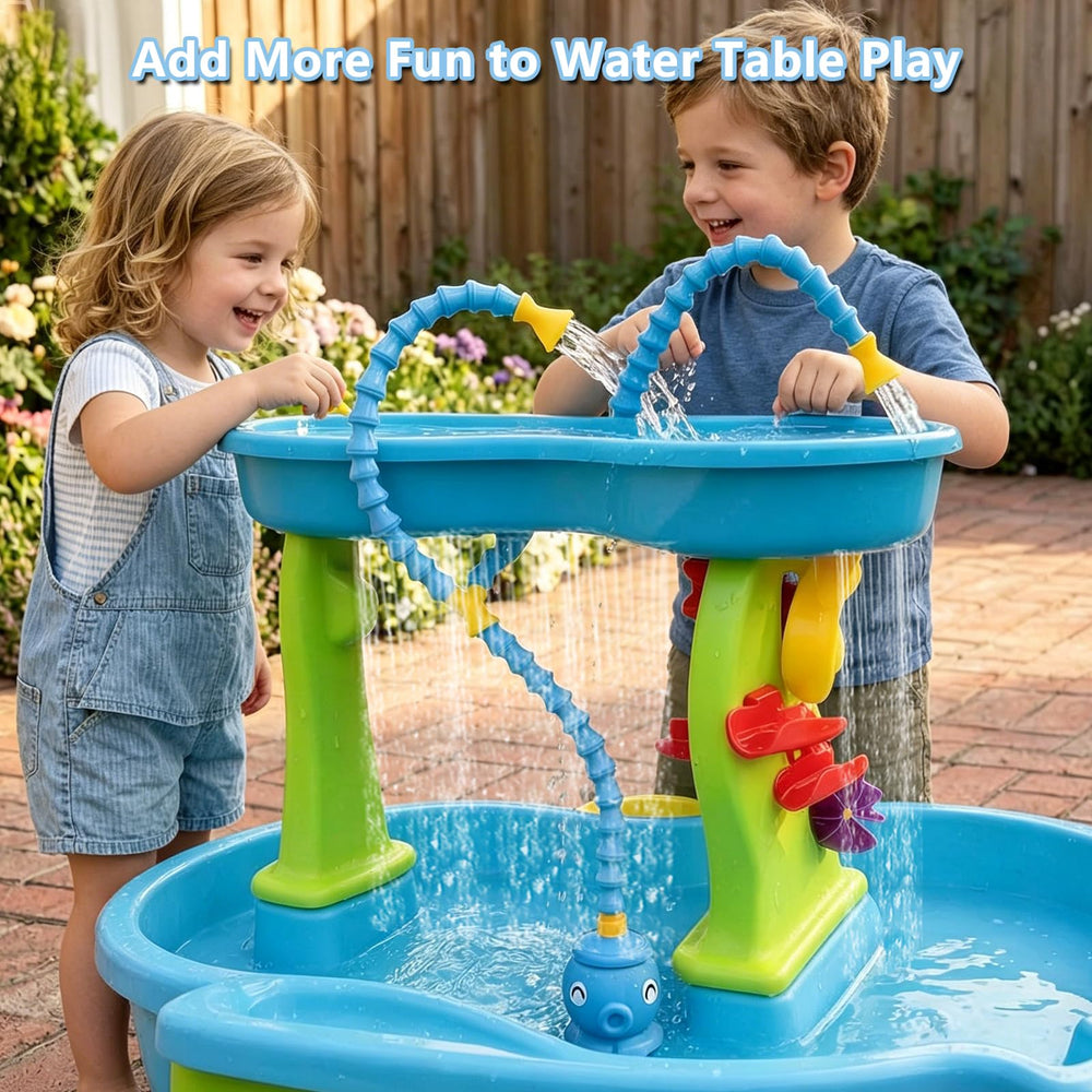 Aacabo water table pump placed on a kids' water table