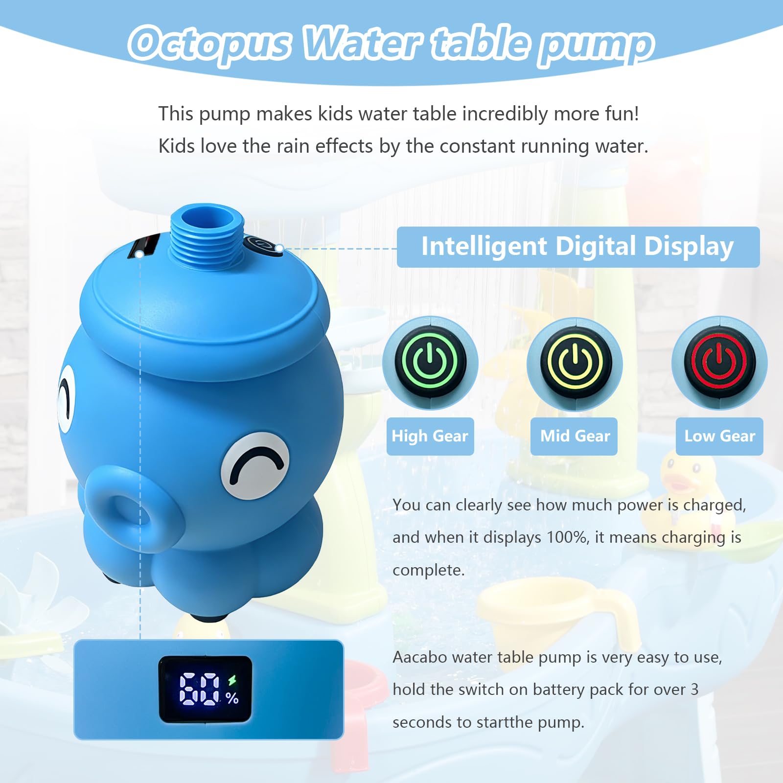 Aacabo water table pump with bamboo joint tube included