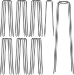 AAGUT Landscape Staples 12 Inch galvanized garden stake front view