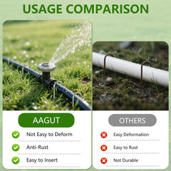AAGUT U Shaped Garden Stakes used on landscape fabric