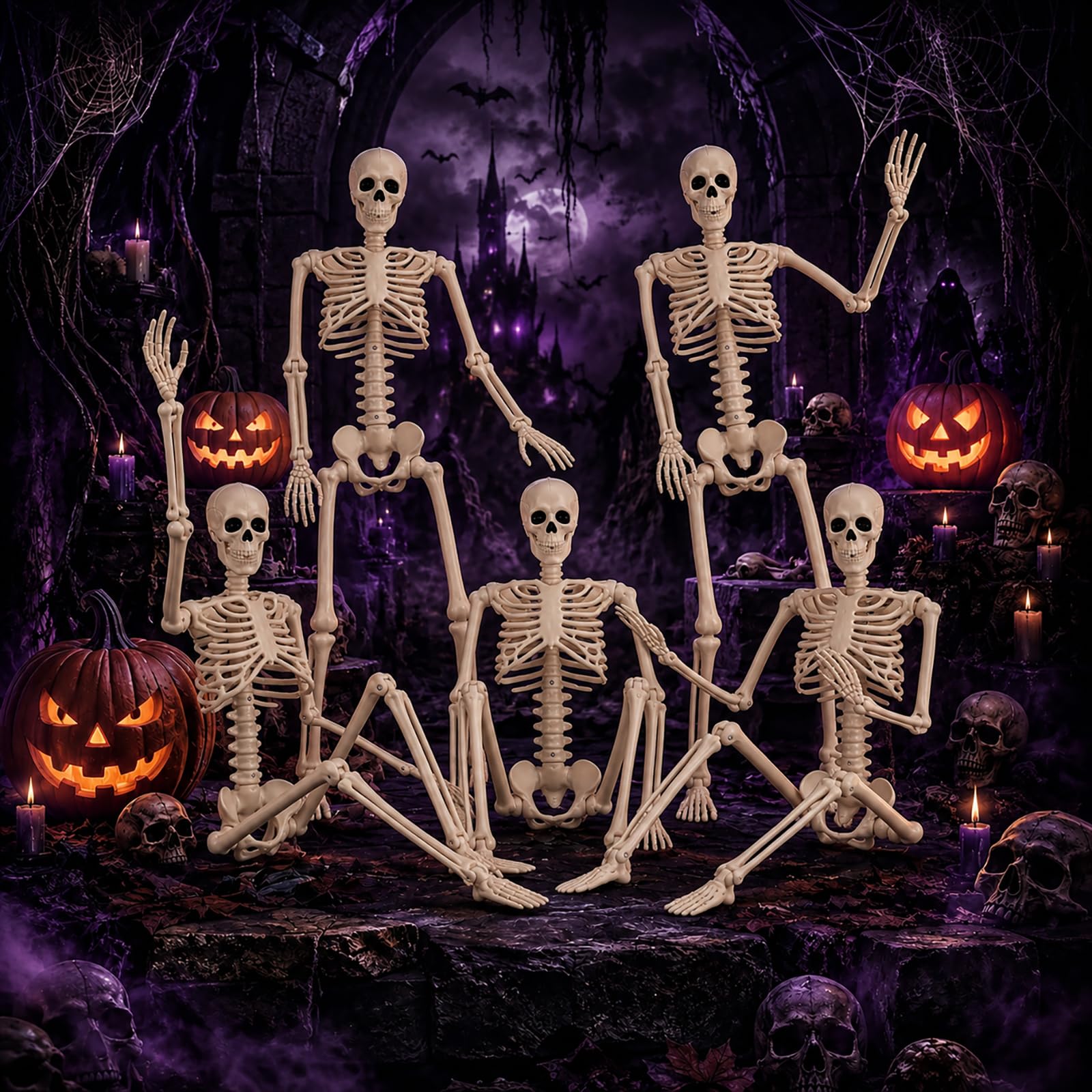Abakuku Halloween skeleton close-up of skull
