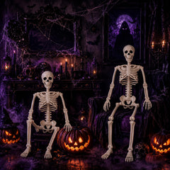 Abakuku Halloween skeleton on display outdoors