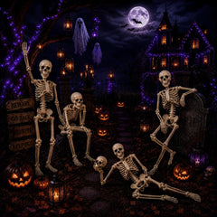 Abakuku skeleton displayed in a graveyard setting