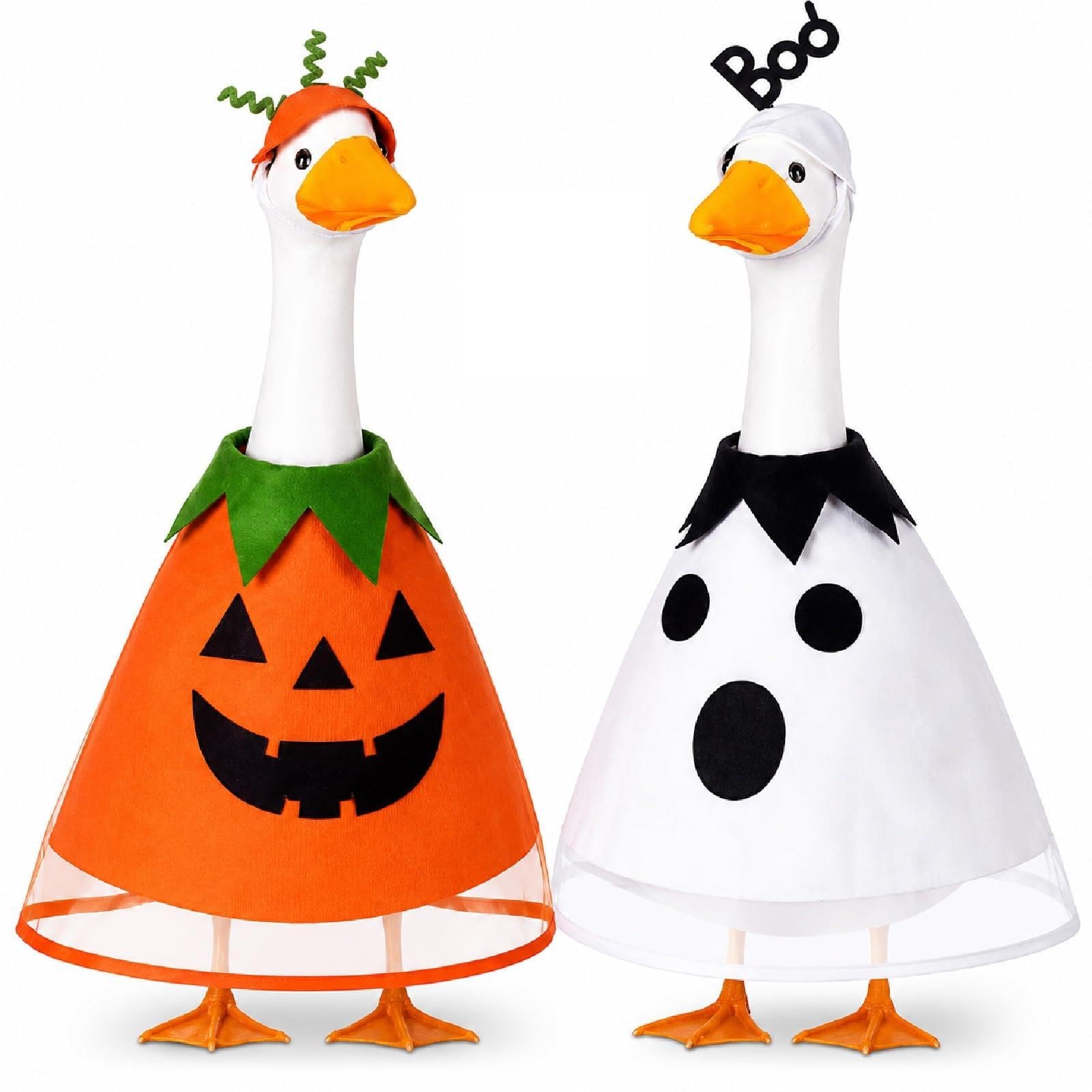 Abbylike Halloween Goose Costume Set with ghost and pumpkin designs