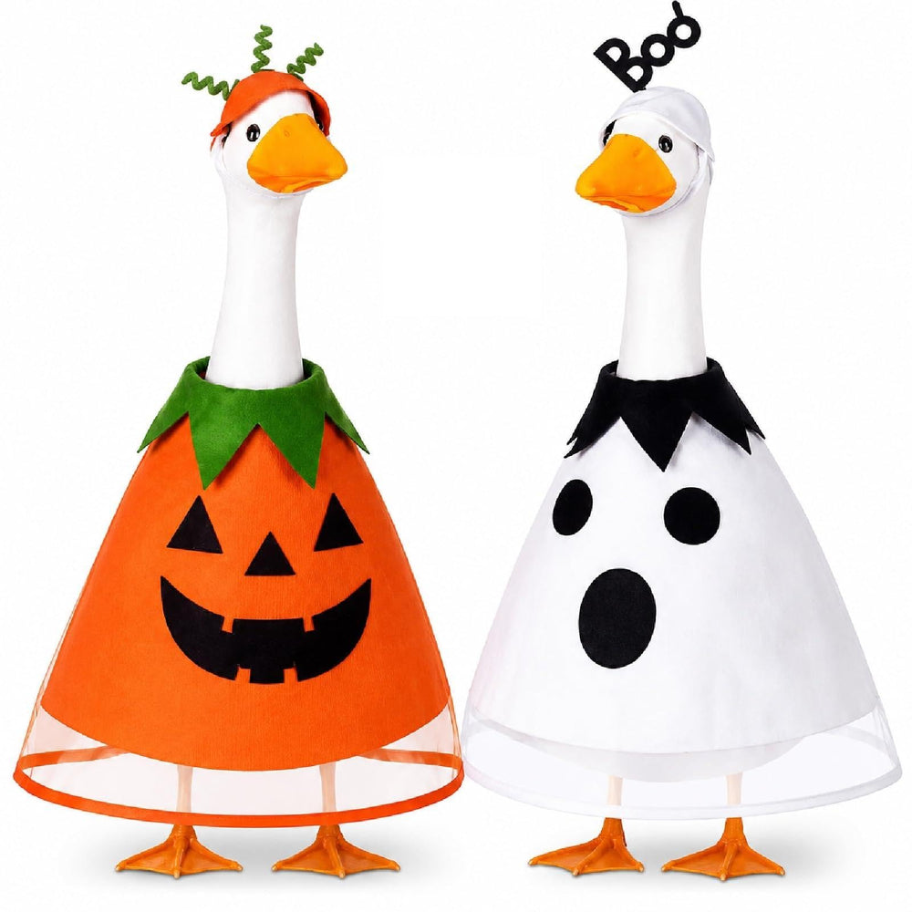 Abbylike Halloween Goose Costume Set with ghost and pumpkin designs