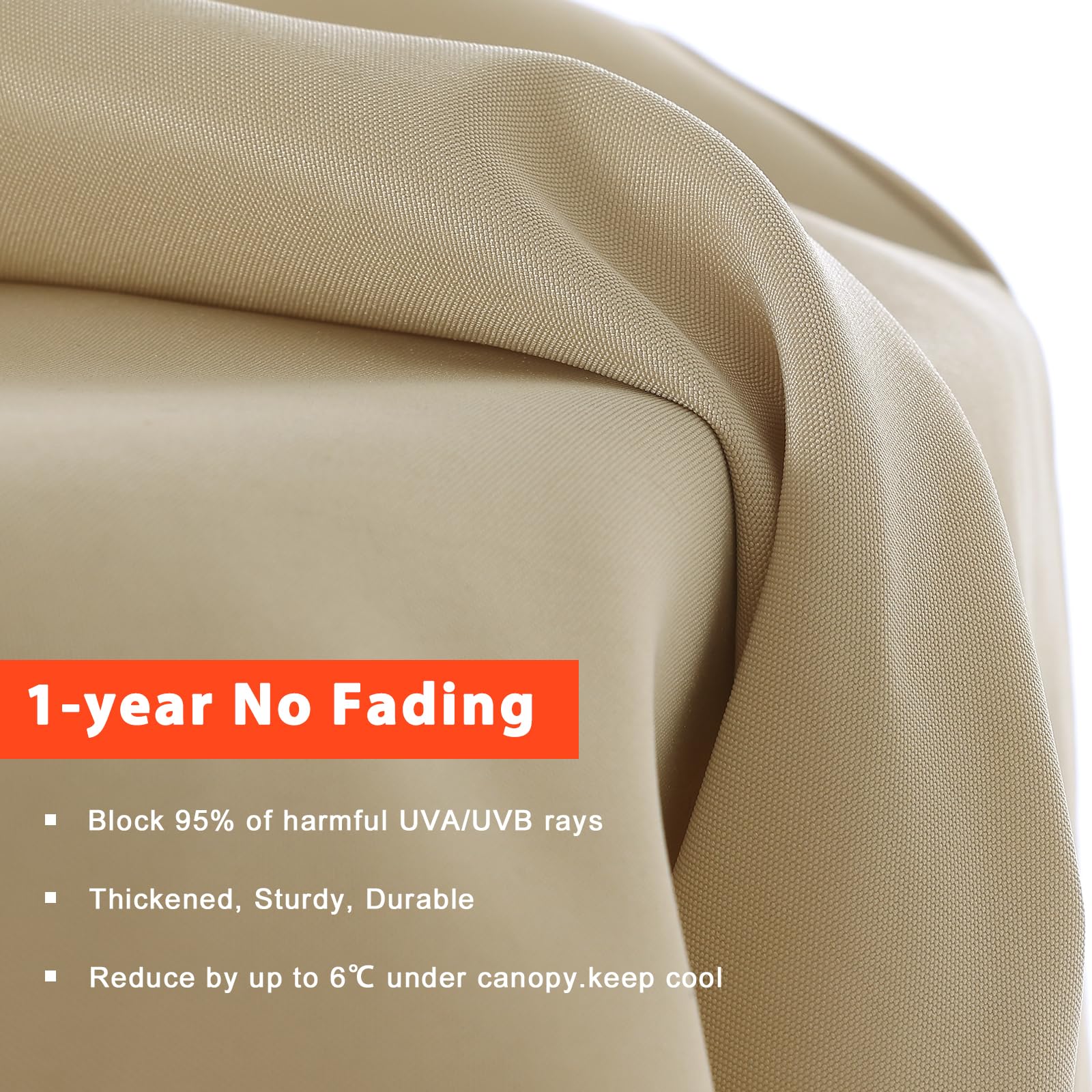 ABCCANOPY 10ft replacement canopy beige in outdoor setting