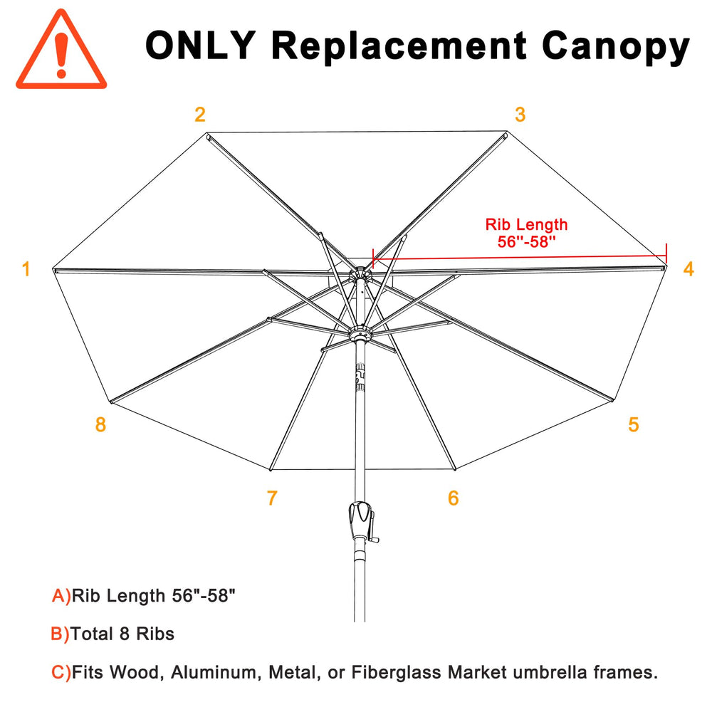 ABCCANOPY 10ft Replacement Canopy showing the strap closure