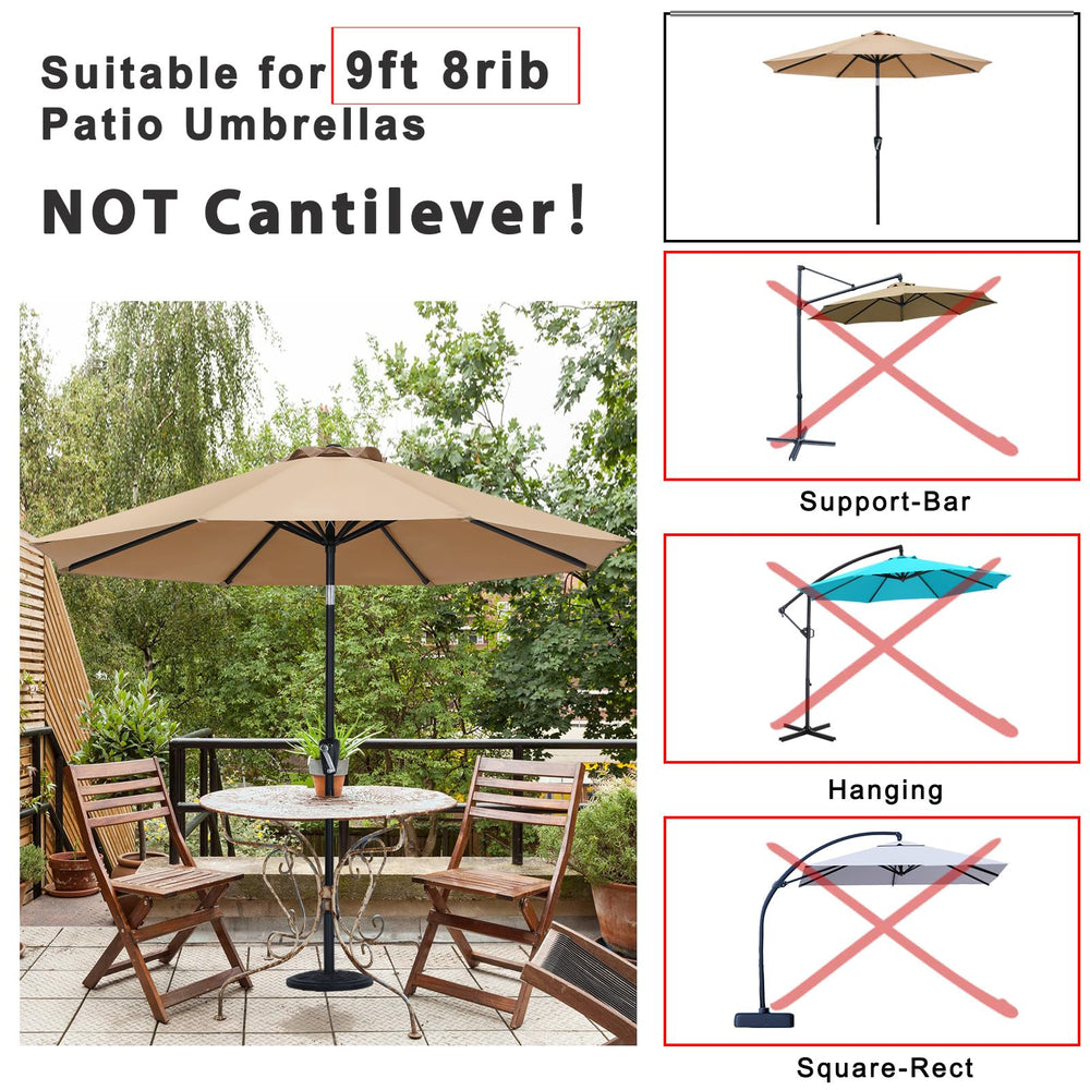 ABCCANOPY 10ft Replacement Umbrella Canopy folded for storage