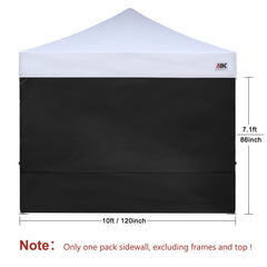 ABCCANOPY 10x10 FT Instant Canopy SunWall black installation detail