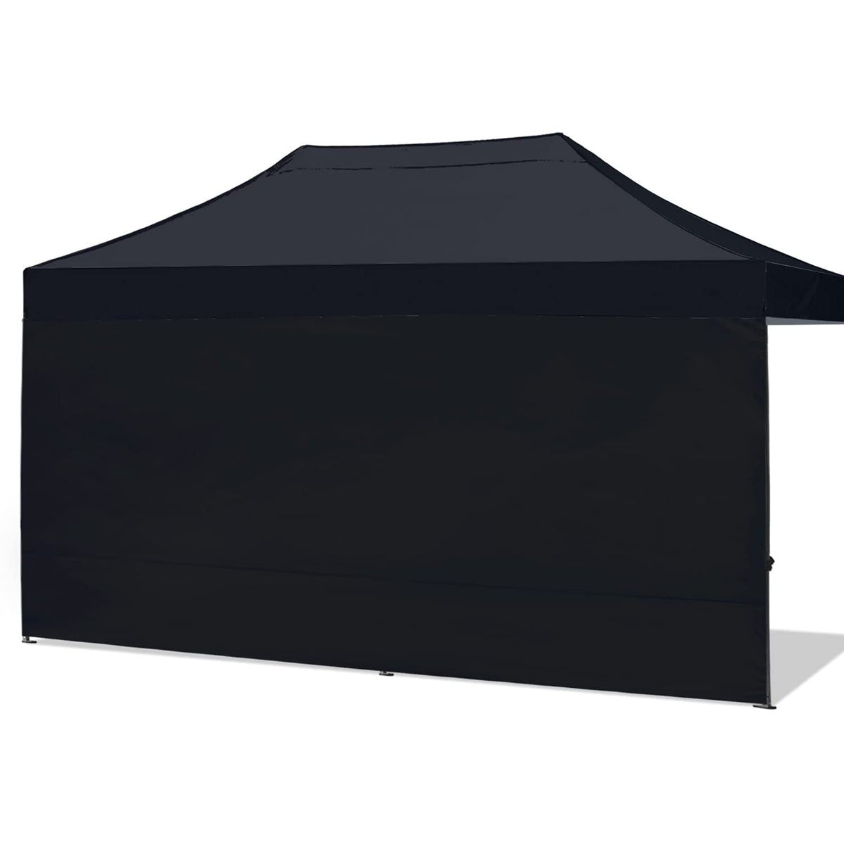 ABCCANOPY 10x20 FT black sidewall front view
