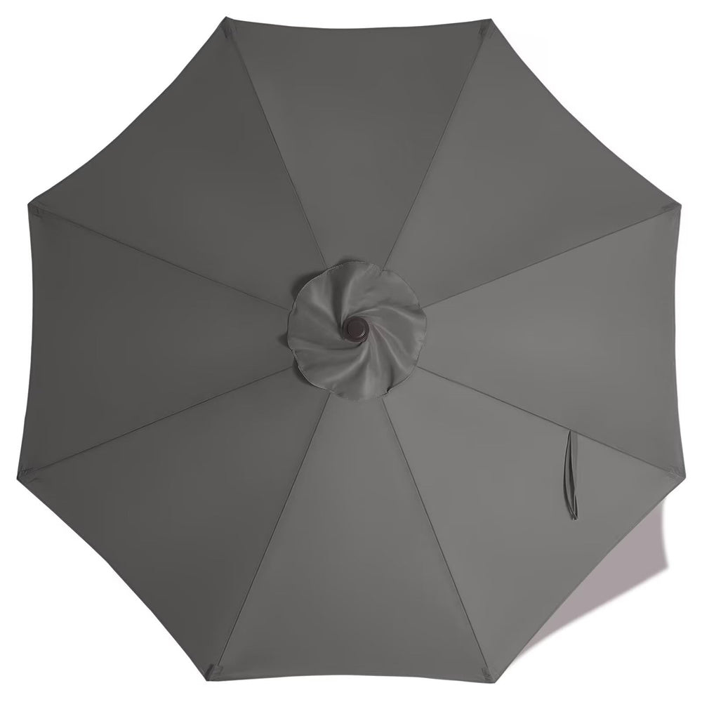 ABCCANOPY 9ft dark gray replacement umbrella canopy front view