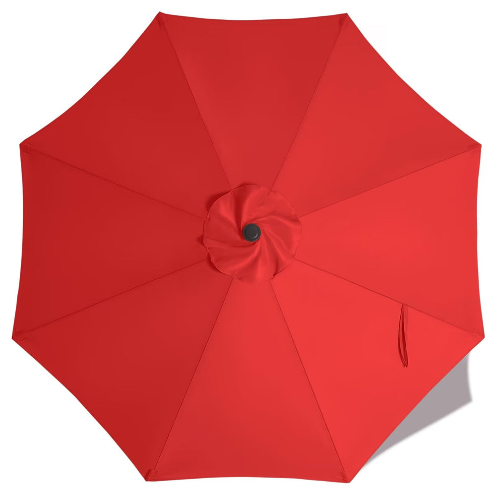 ABCCANOPY 9ft red umbrella replacement canopy front view
