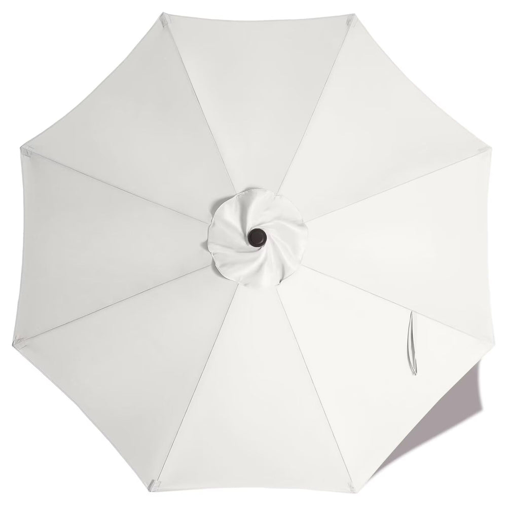 ABCCANOPY 9ft white umbrella replacement top front view