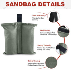 ABCCANOPY Canopy Weights 150 LBS side view with Velcro straps