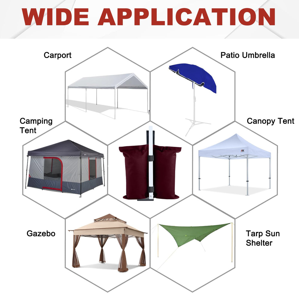 ABCCANOPY Canopy Weights 4-Pack in outdoor setup with gazebo