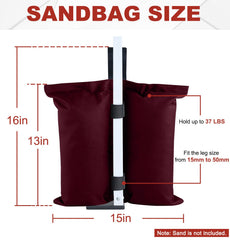 ABCCANOPY Canopy Weights 4-Pack side view showing Velcro straps