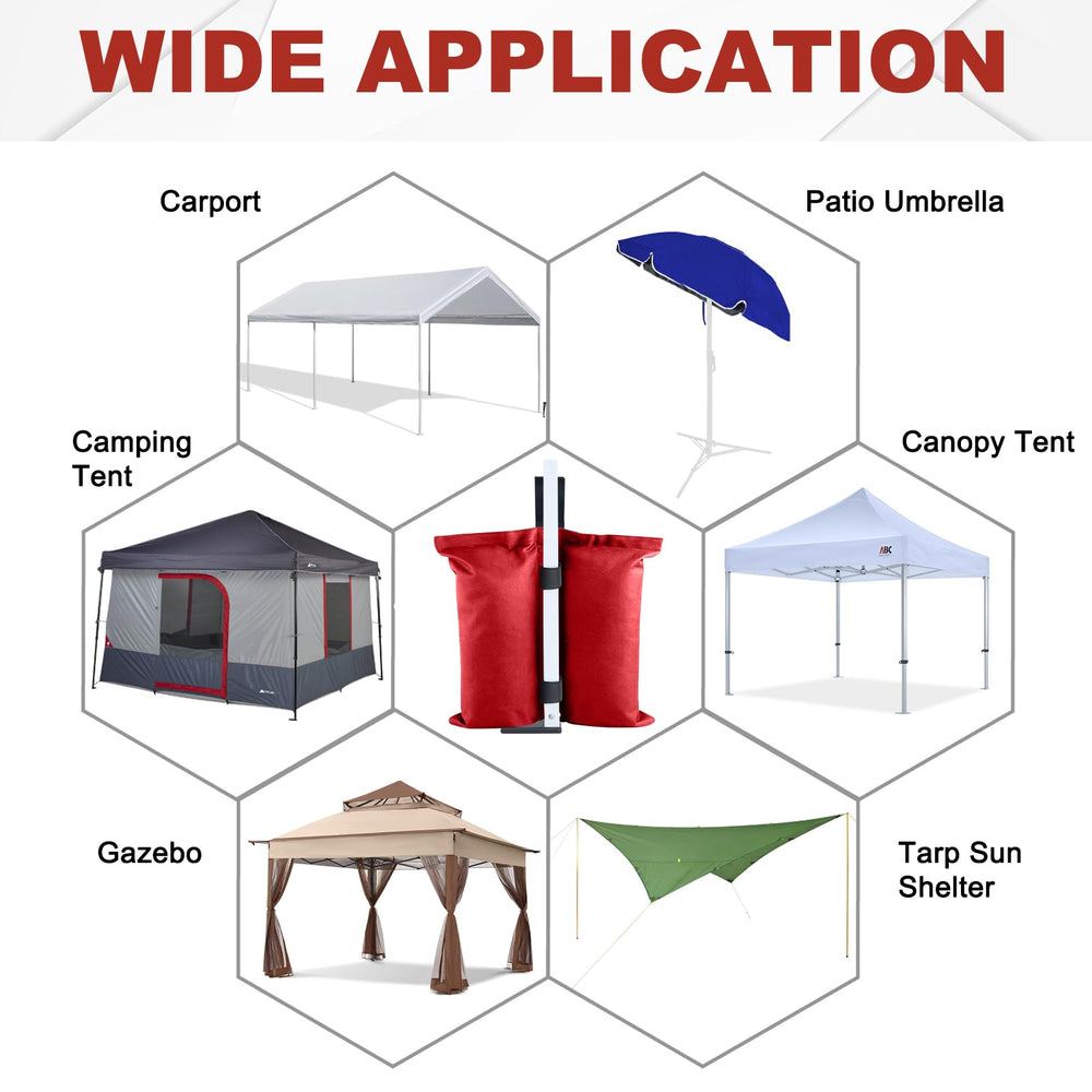 ABCCANOPY Canopy Weights in use at a camping site