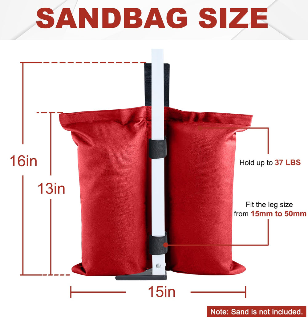 ABCCANOPY Canopy Weights on a tent leg outdoors