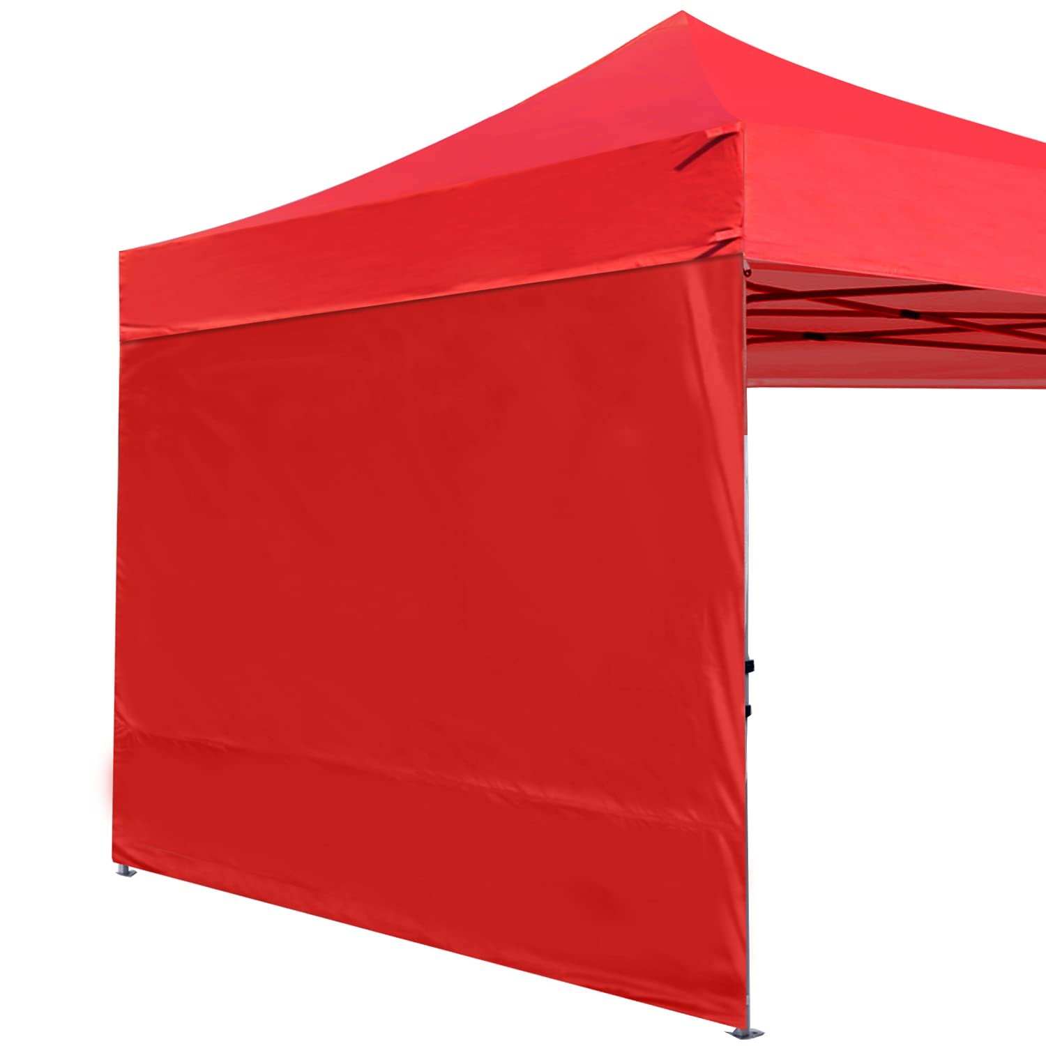 ABCCANOPY Instant Canopy Sidewall 10x10 FT Red front view