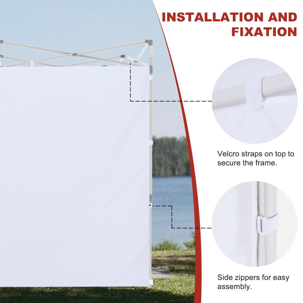 ABCCANOPY Instant Canopy sidewall dimensions displayed