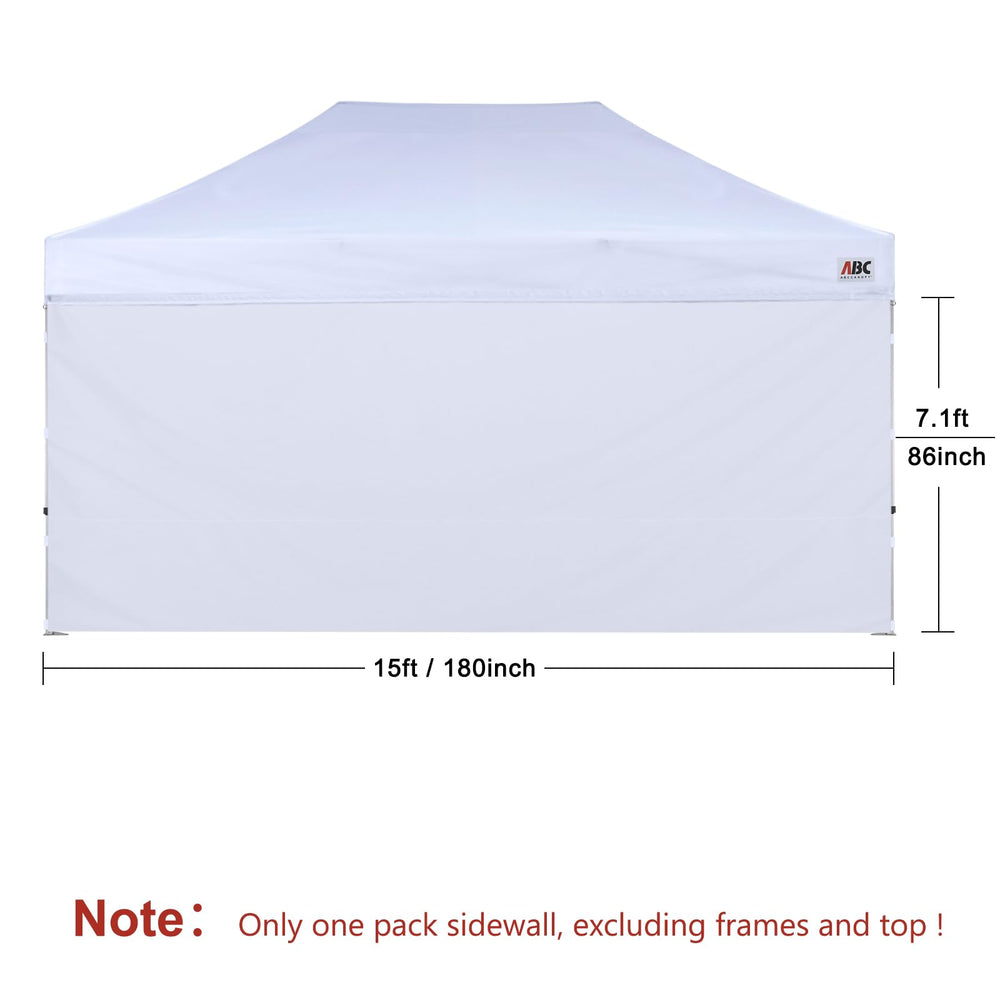 ABCCANOPY Instant Canopy SunWall side view with Velcro attachments