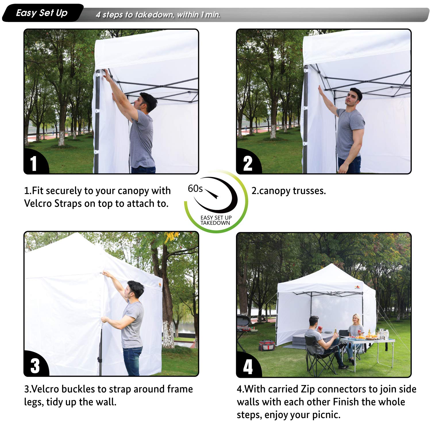 ABCCANOPY sidewall in outdoor setting