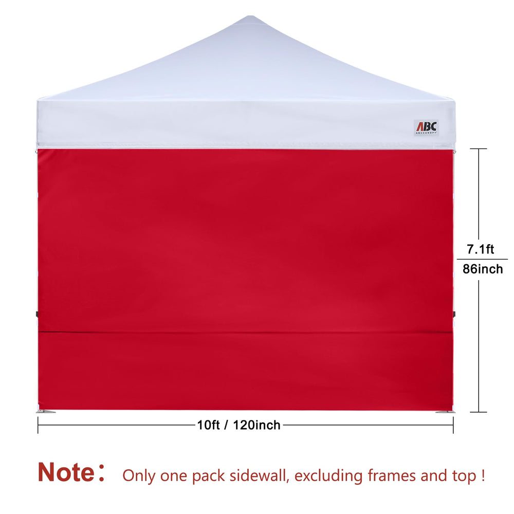 ABCCANOPY sidewall secured to a canopy frame