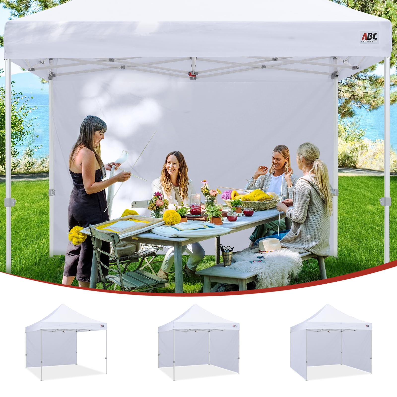 ABCCANOPY sidewall with Velcro straps for secure fitting