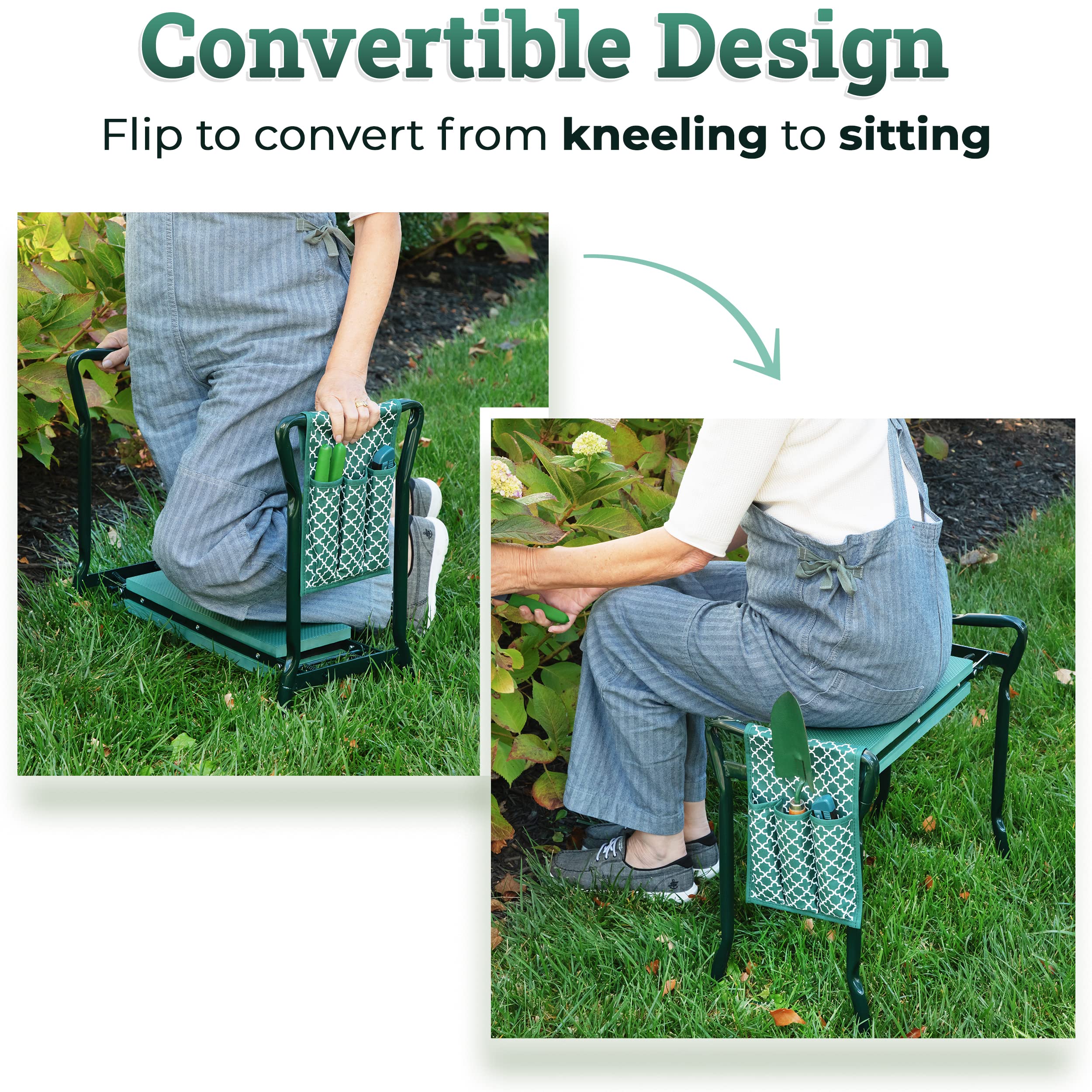 Abco Tech Garden Kneeler and Seat folded for easy storage