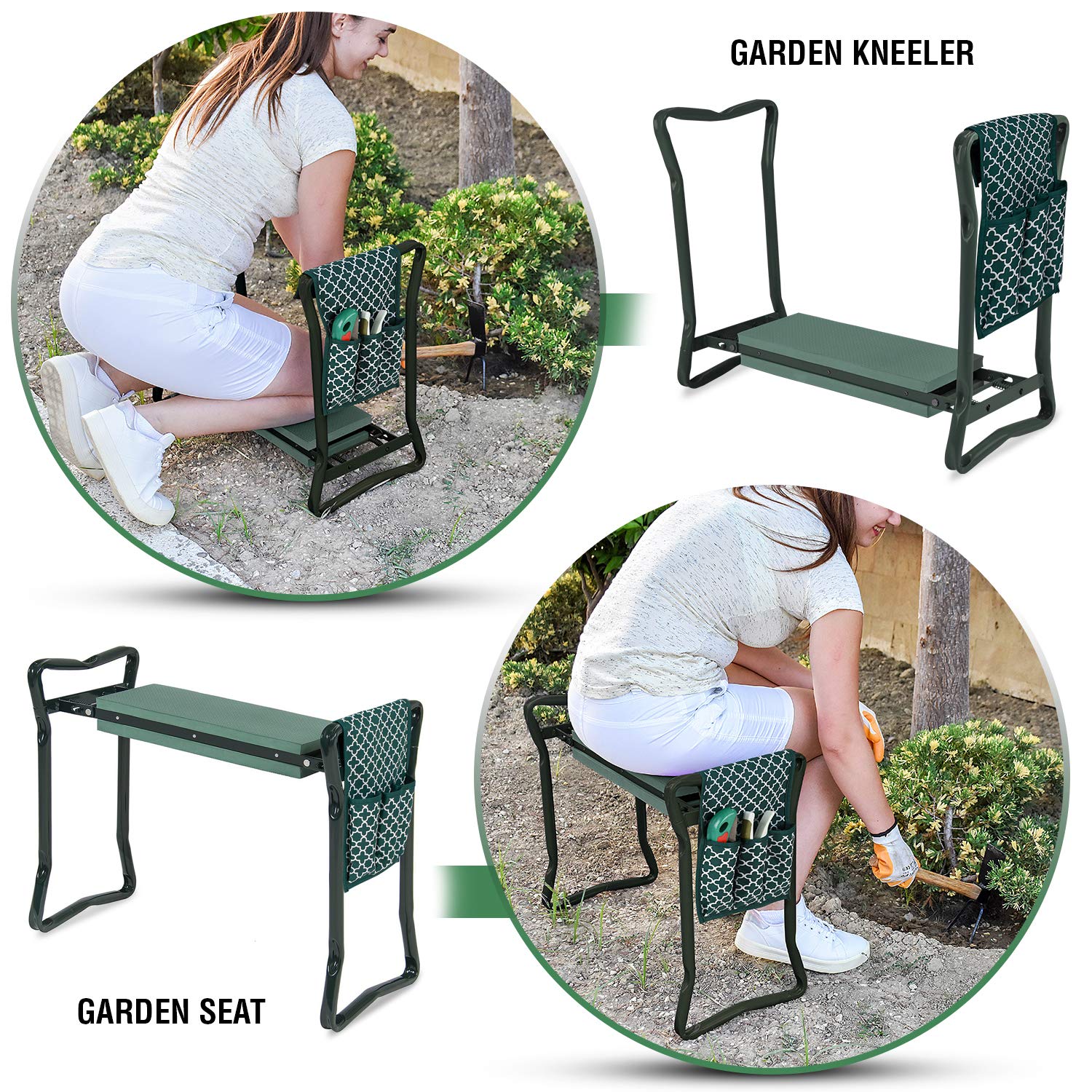 Abco Tech Garden Kneeler and Seat in use while gardening