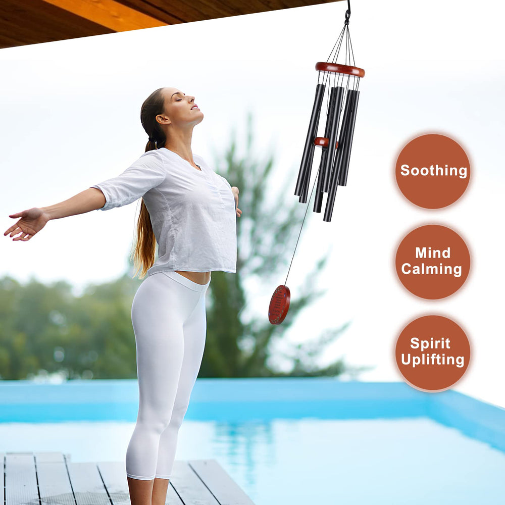 ABEICO wind chimes inside protective packaging
