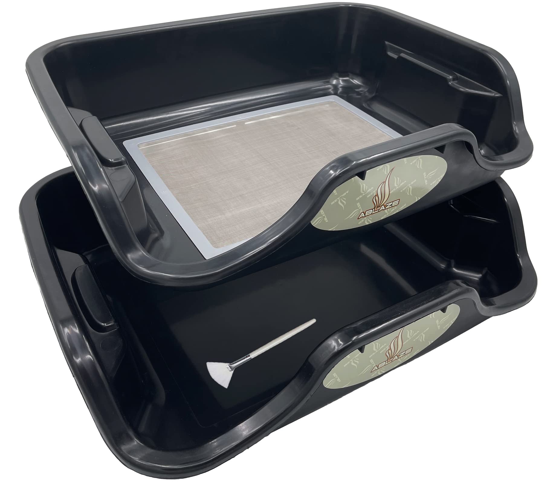 Ablaze Tray with replaceable screen, black, front view