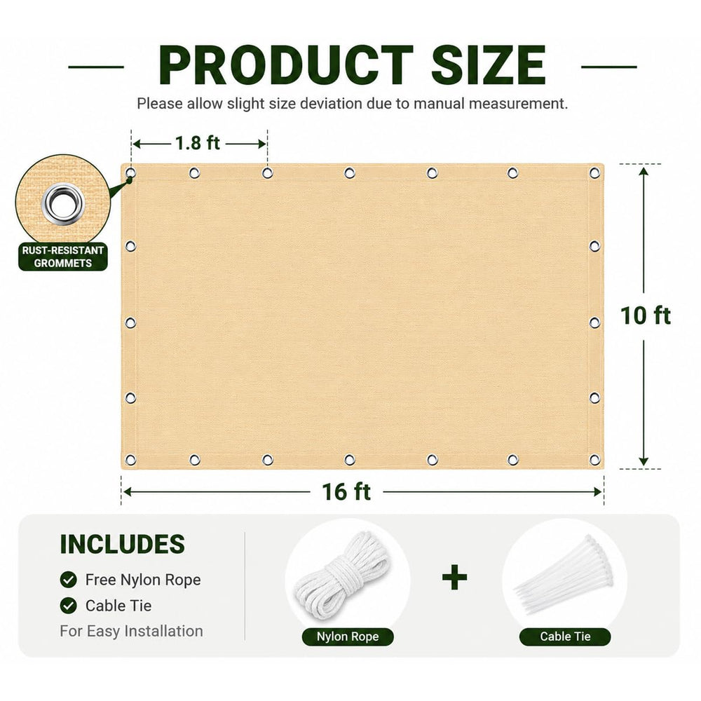ABOSUN shade cloth packaging and accessories