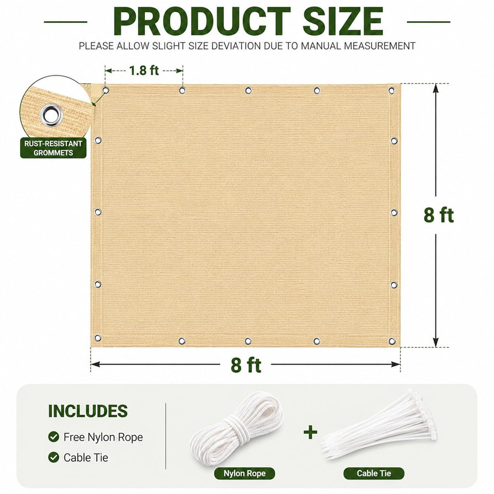 ABOSUN sun shade cloth packaging