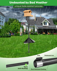 aboutool 92 Inch Bird Feeder Pole with four shepherd's hooks