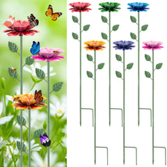 Abtanx Bee Watering Station 6 Pack flower-shaped feeders in vibrant colours