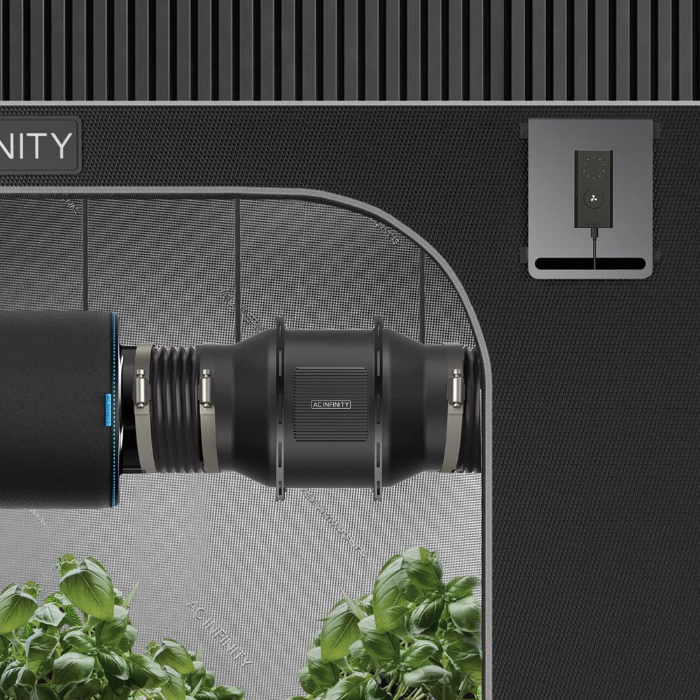 AC Infinity CLOUDLINE A8 fan with dimensions shown