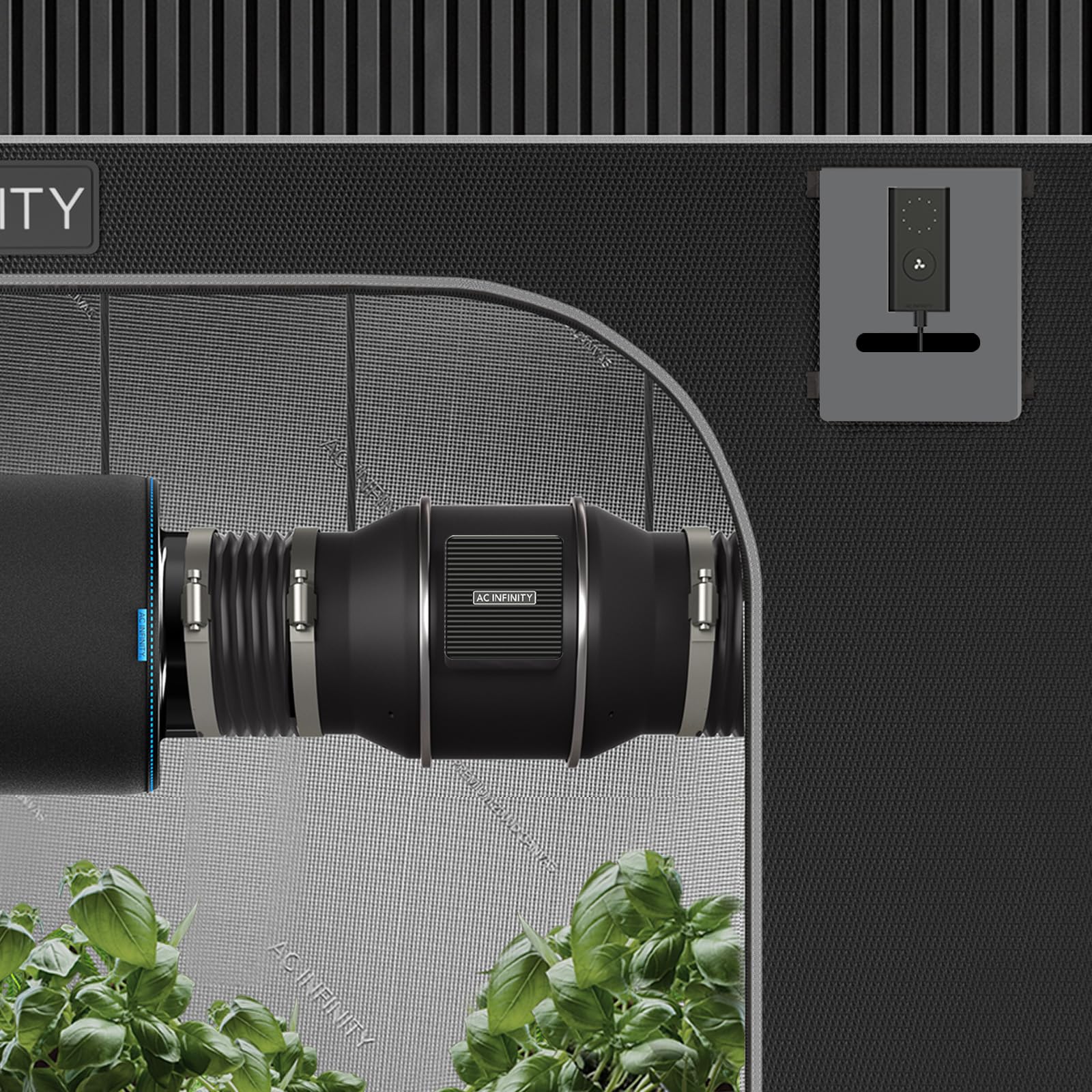 AC Infinity CLOUDLINE S6 in a grow tent setup