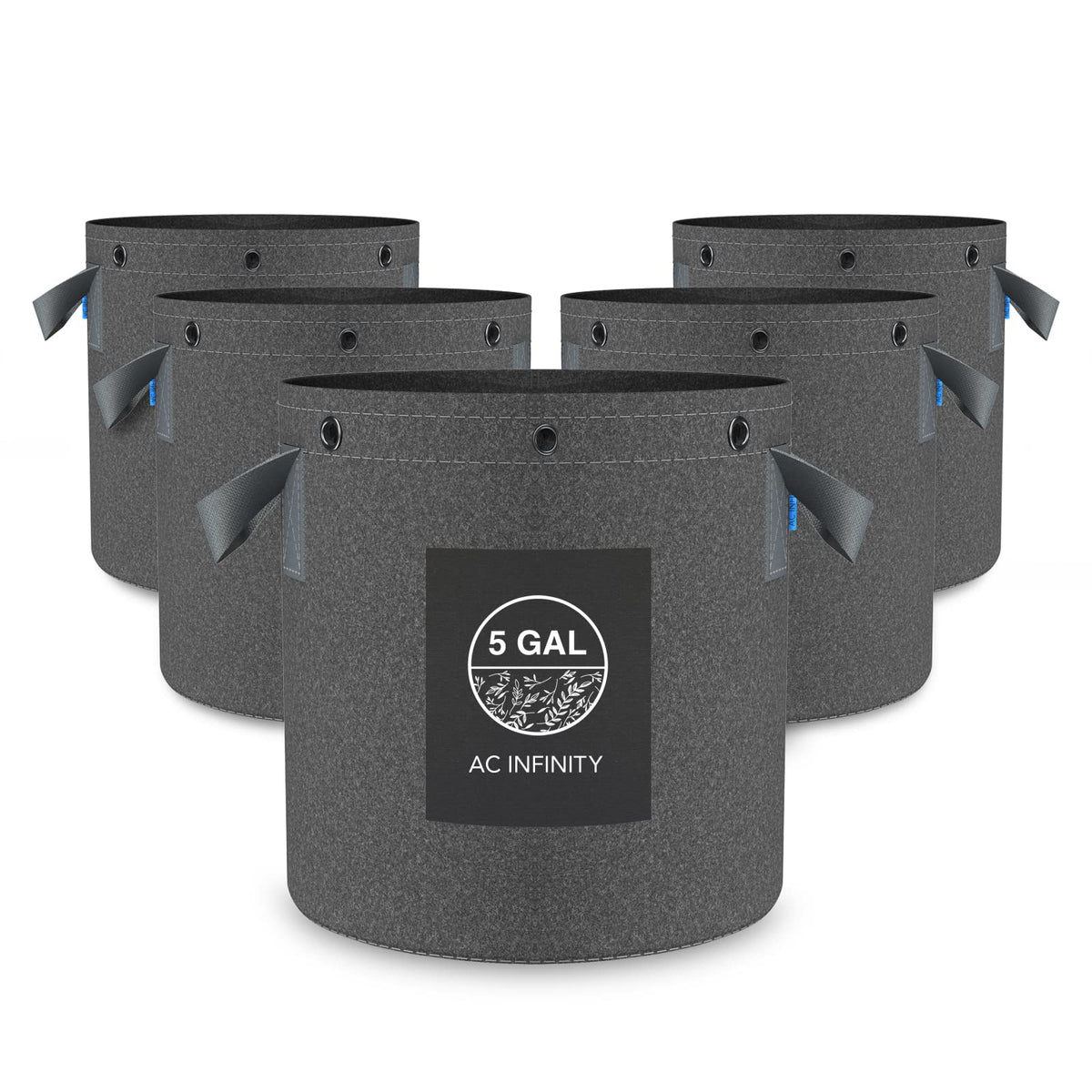 AC Infinity Heavy Duty Fabric Pot 5 Gallon front view