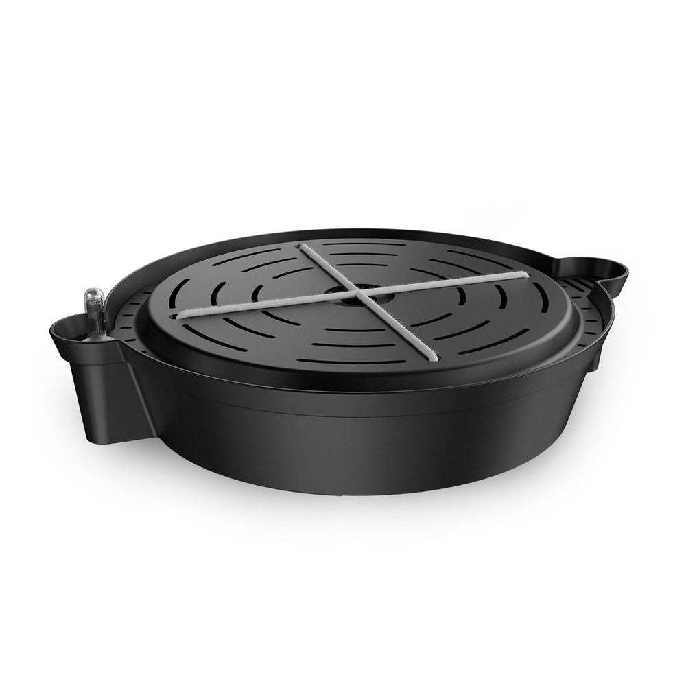 AC Infinity Self-Watering Fabric Pot Base black front view