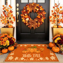 Acapet Hello Pumpkin 2'x3' doormat front view