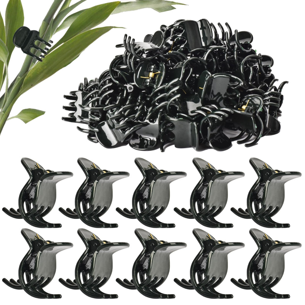 AccEncyc 50 Pcs Large Plant Clips in black color