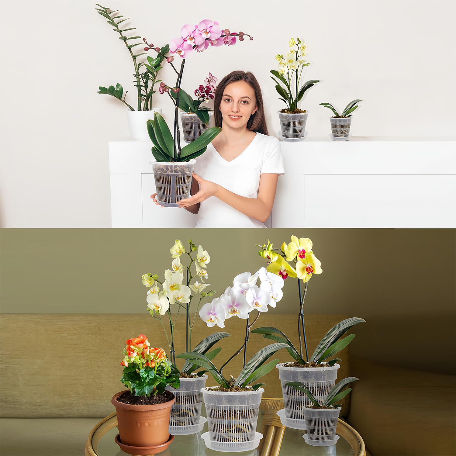 Accessories included with Tialero orchid pot set