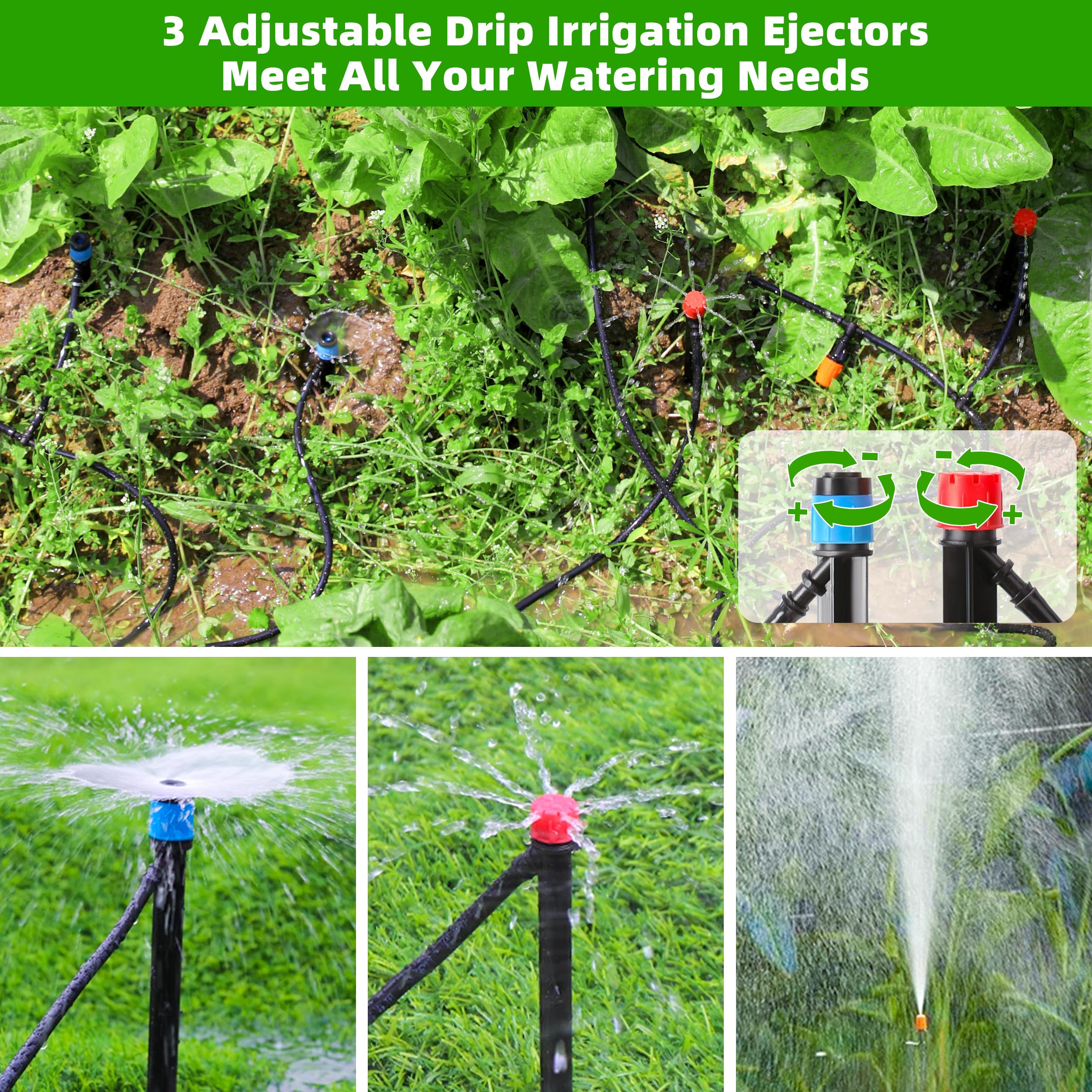 Accessories including zip ties and clamps for irrigation system