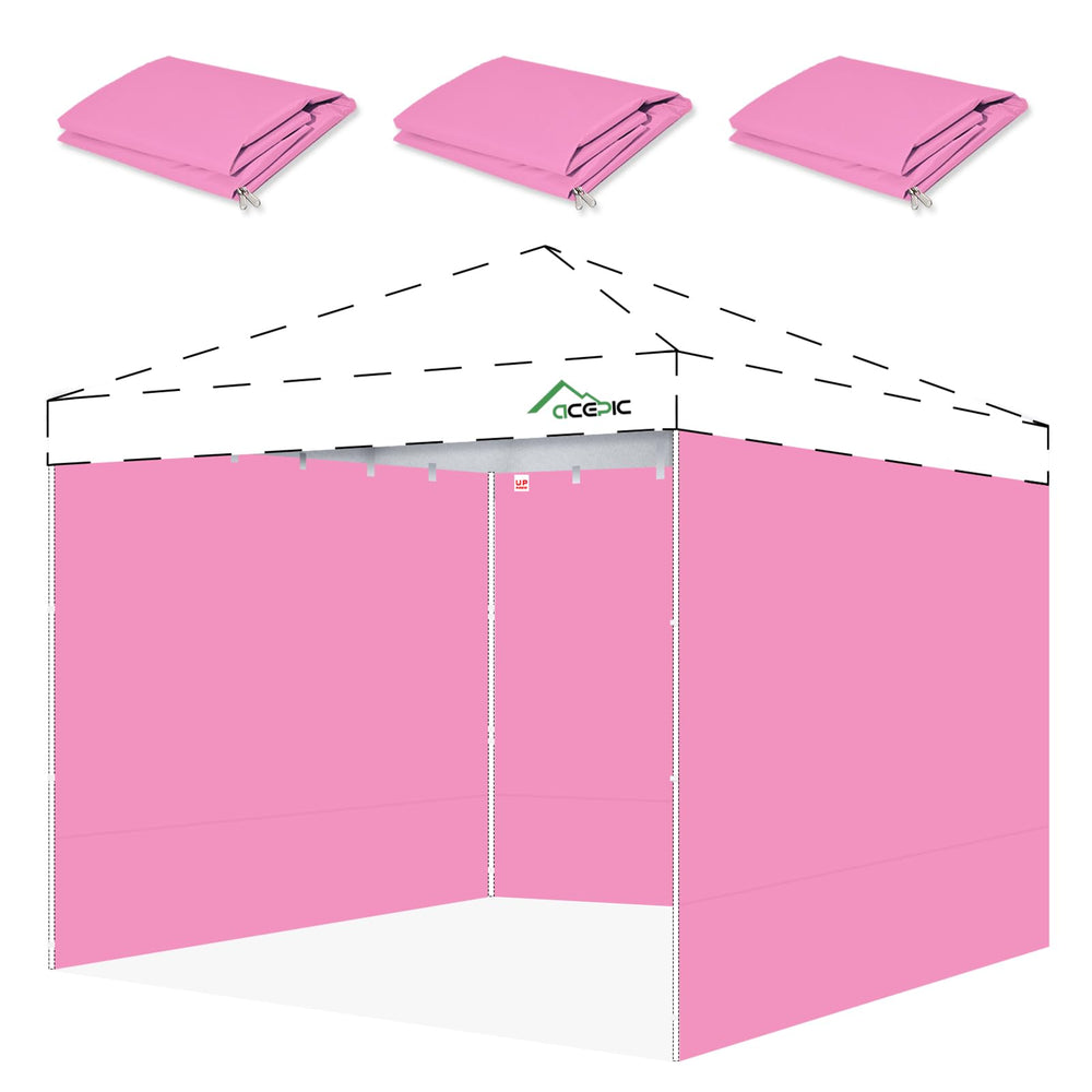 Acepic 10x10 canopy sidewalls vintage pink front view