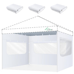 Acepic 10x10ft sidewall with mesh window front view