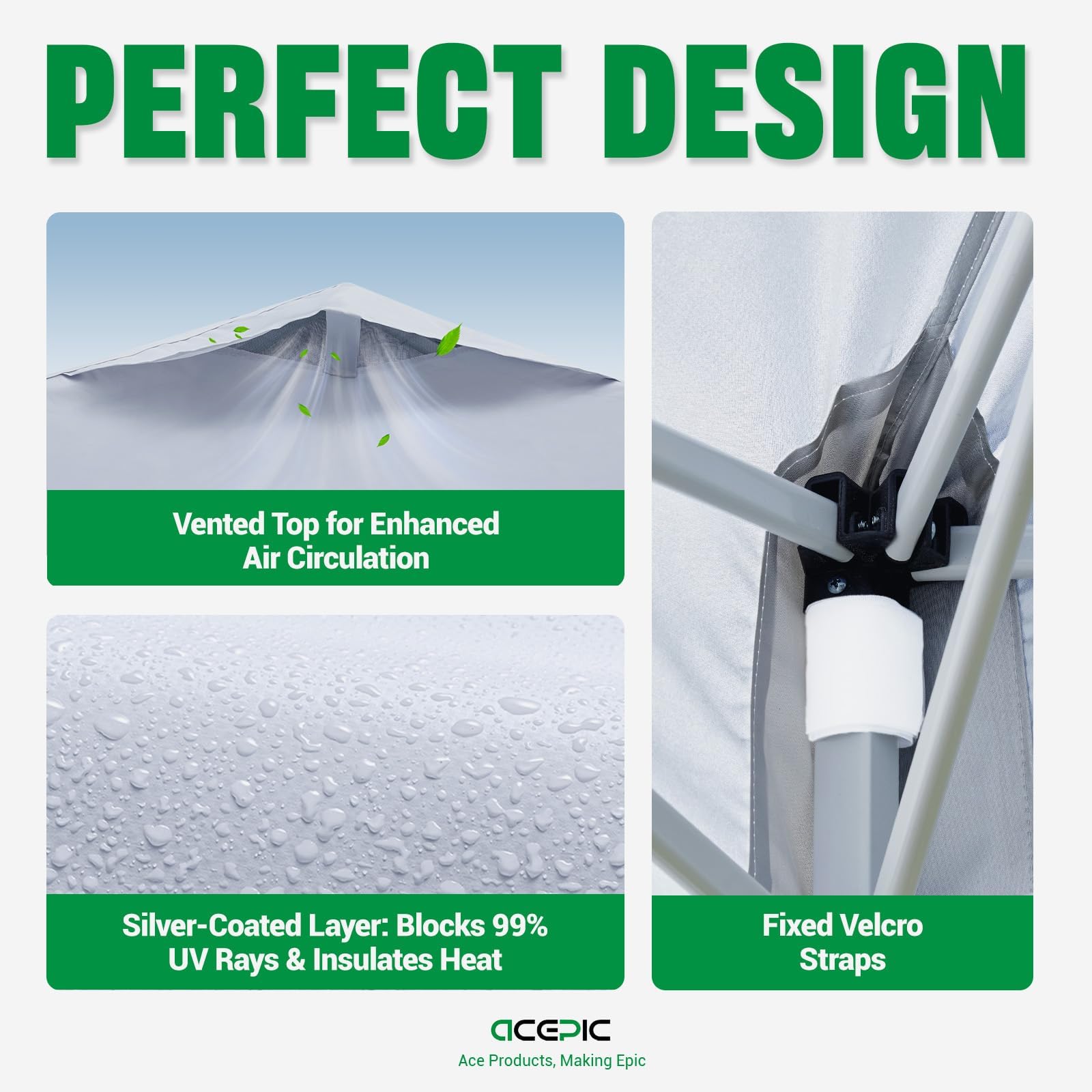 Acepic canopy top in outdoor setting