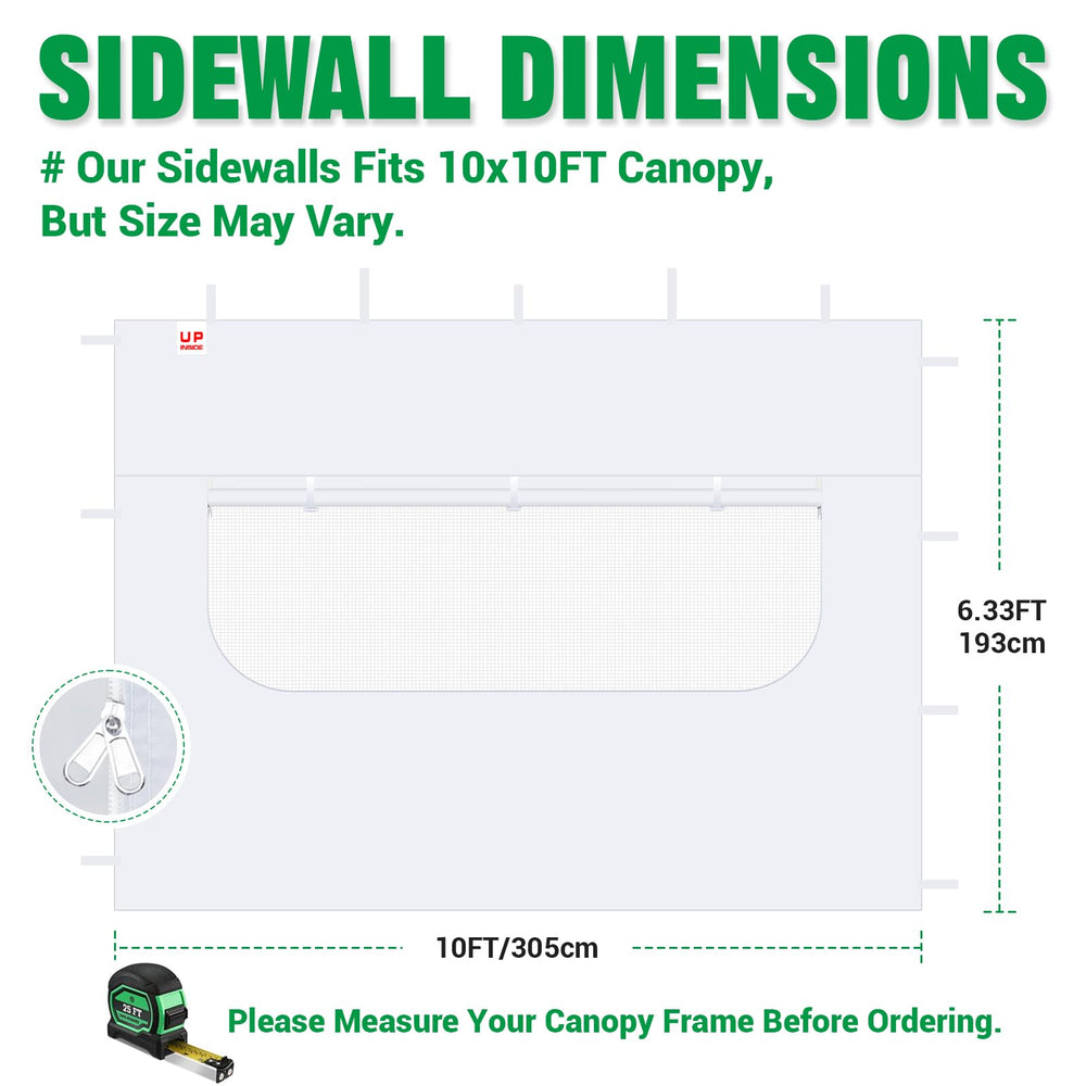 Acepic mesh window sidewall showing ventilation feature